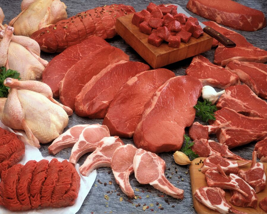 منتجات اللحوم في حمية فصيلة الدم